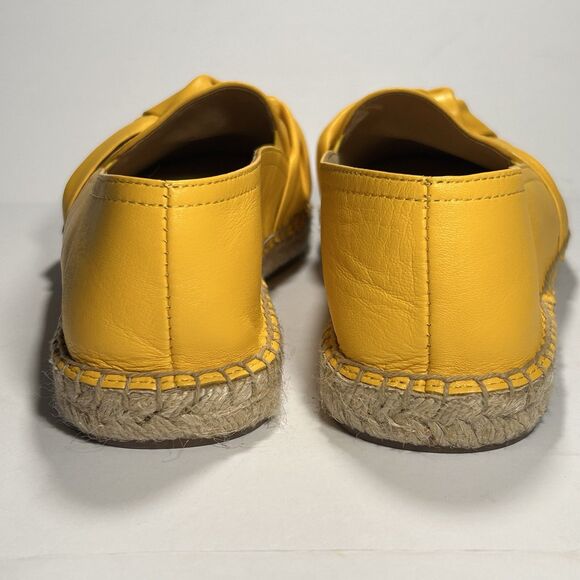 Talbots Espadrille Flats Shoes Loafers Women Size 7.5 Yellow Leather‎ Izzy Knot - Picture 6 of 12